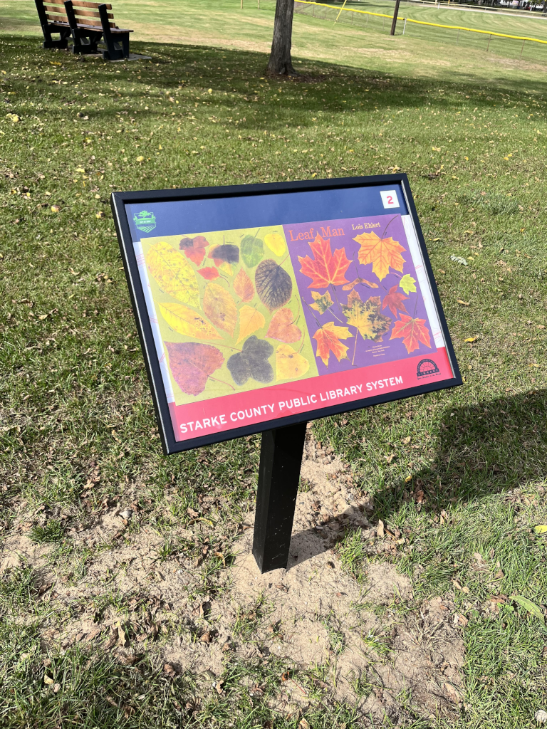 Image of Leaf Man StoryWalk Title Page