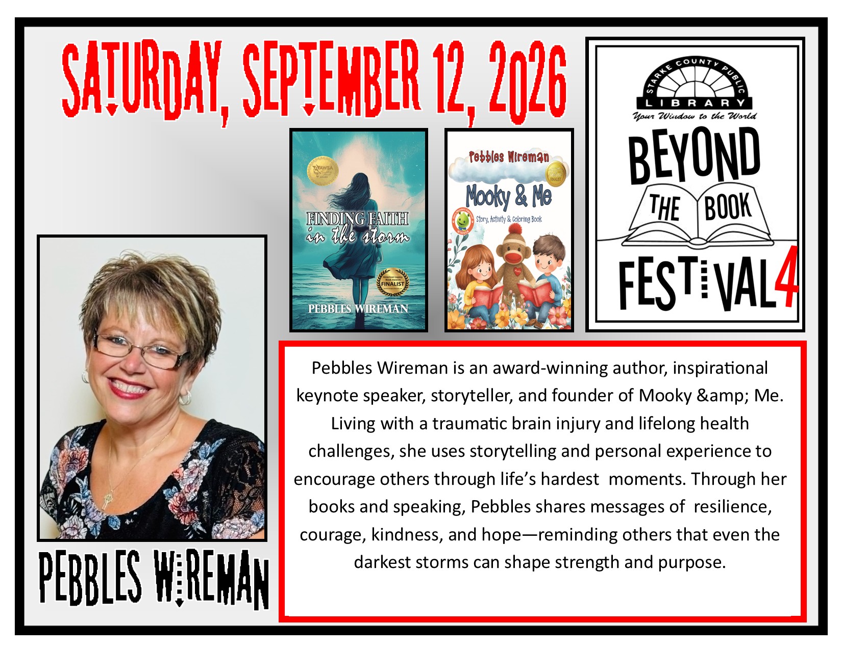 Pebbles Wireman bio flyer