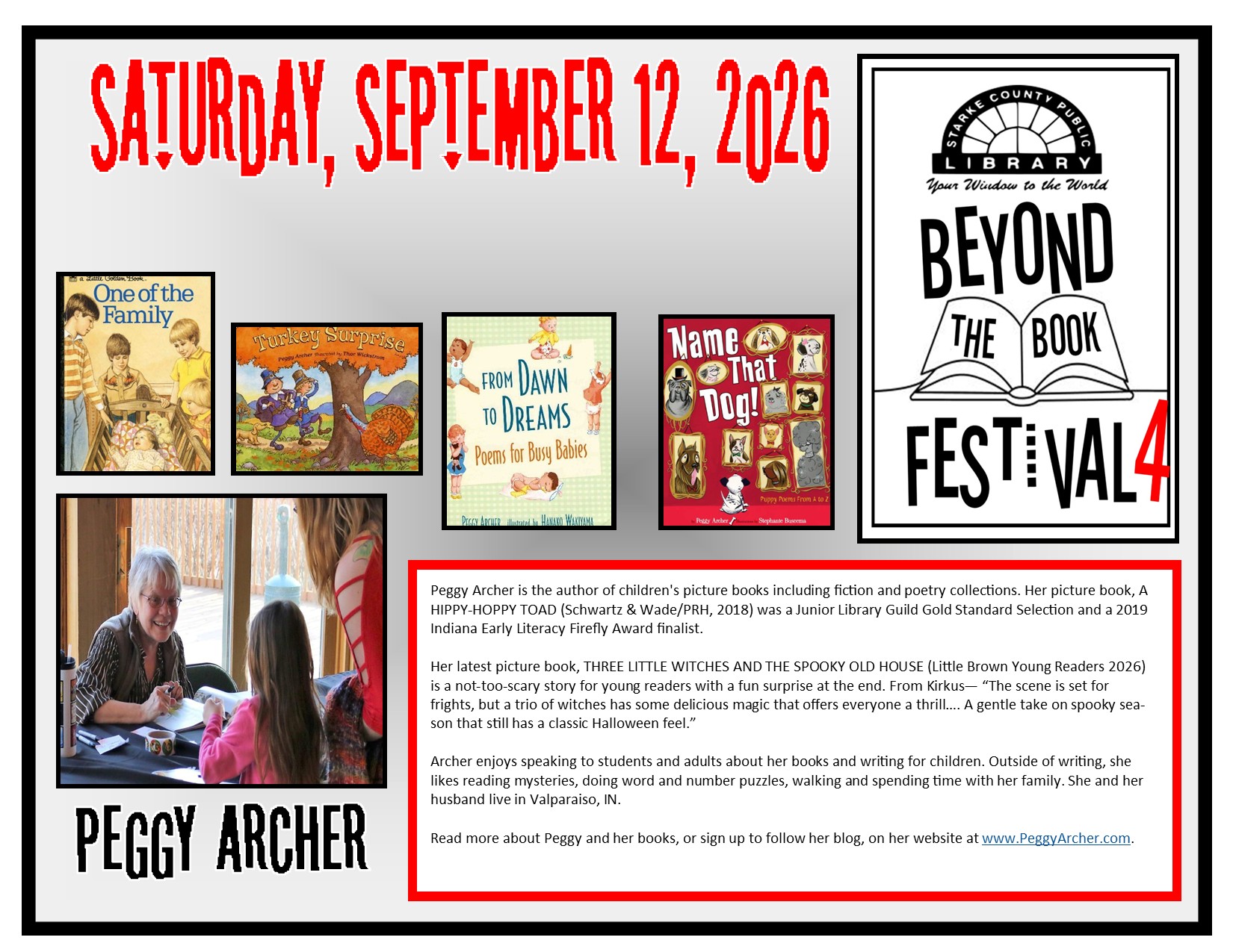 Peggy Archer bio flyer