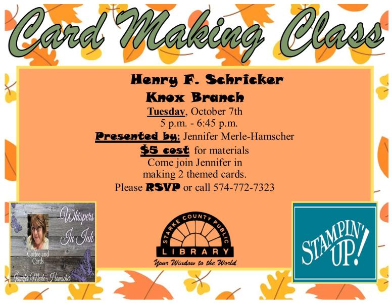 Image of Card Making Flyer