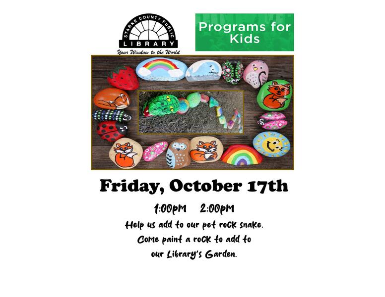 Pet rock painting flyer!