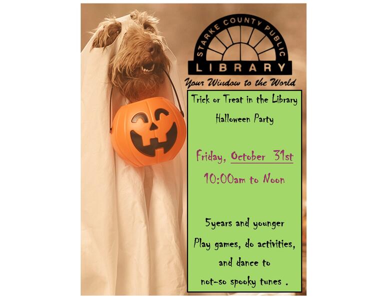 Trick or treat costume and party flyer!