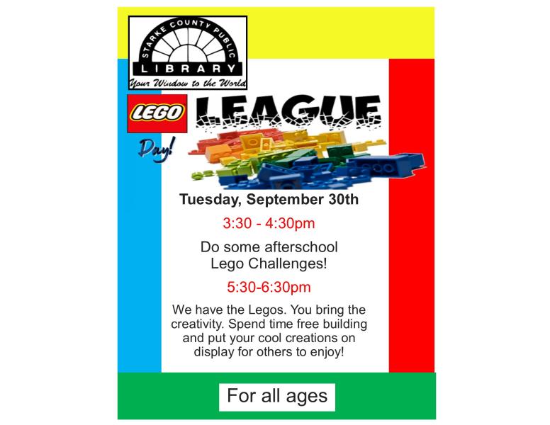 lego league Day Sept 25 flyer