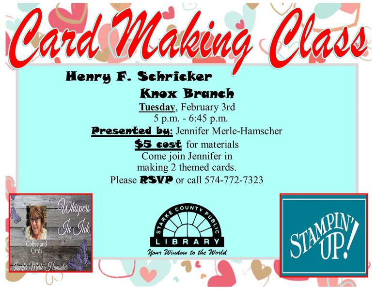 Stampin' Up Card Making Class Flyer