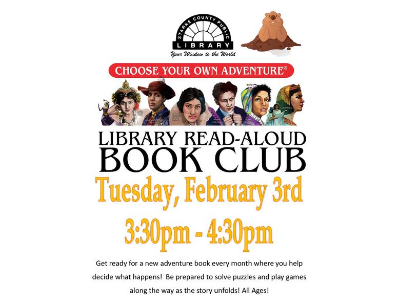 Choose your own book club flyer