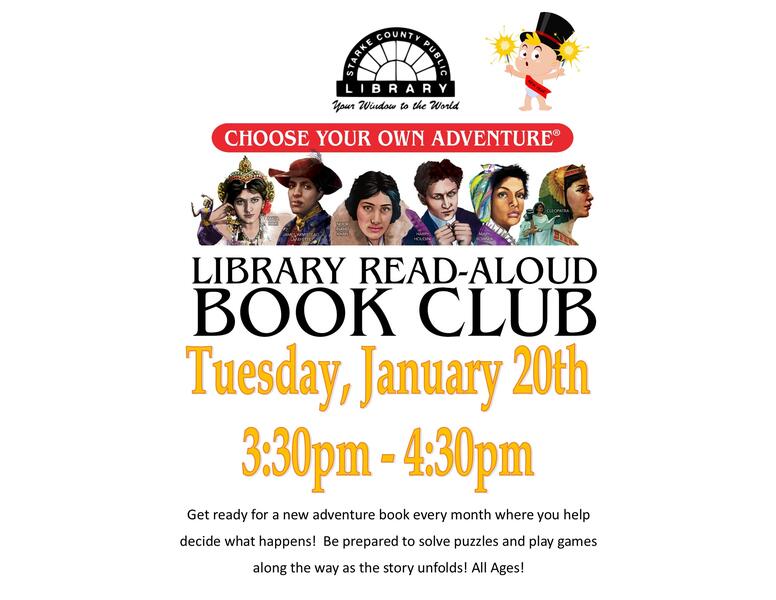 Choose your own book club flyer