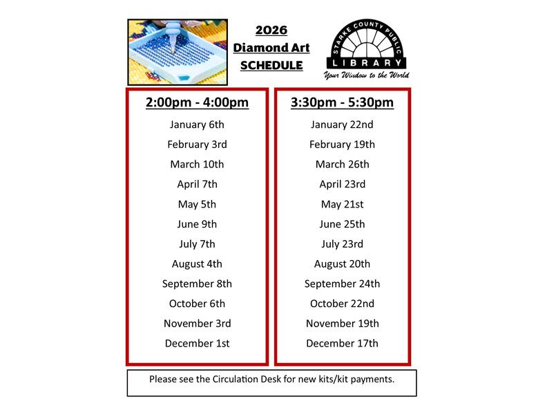 Diamond Art Flyer Dates