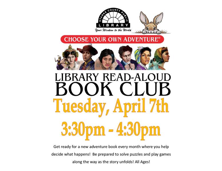 Choose your own book club flyer