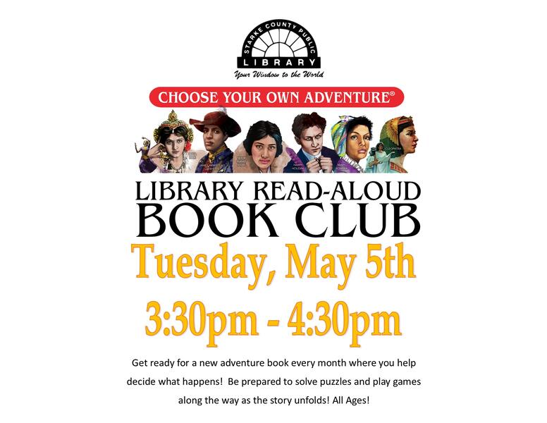 Choose your own book club flyer