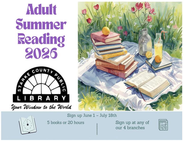 Adult Summer Reading 2026 flyer