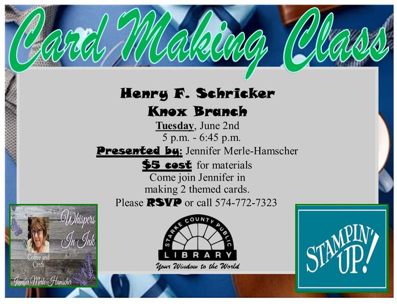 Stampin" Up Card Class Flyer