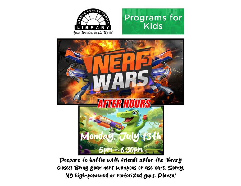 Nerf Wars After Hours flyer