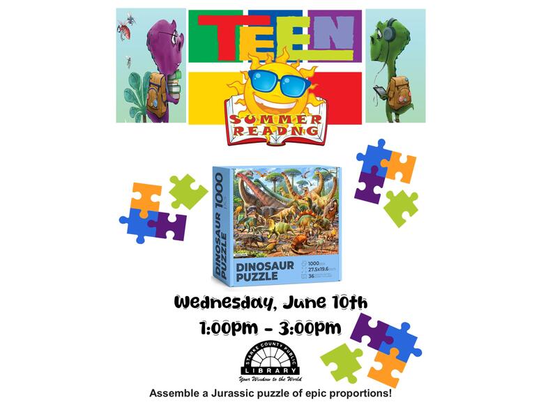 Teen Dino Puzzle Flyer