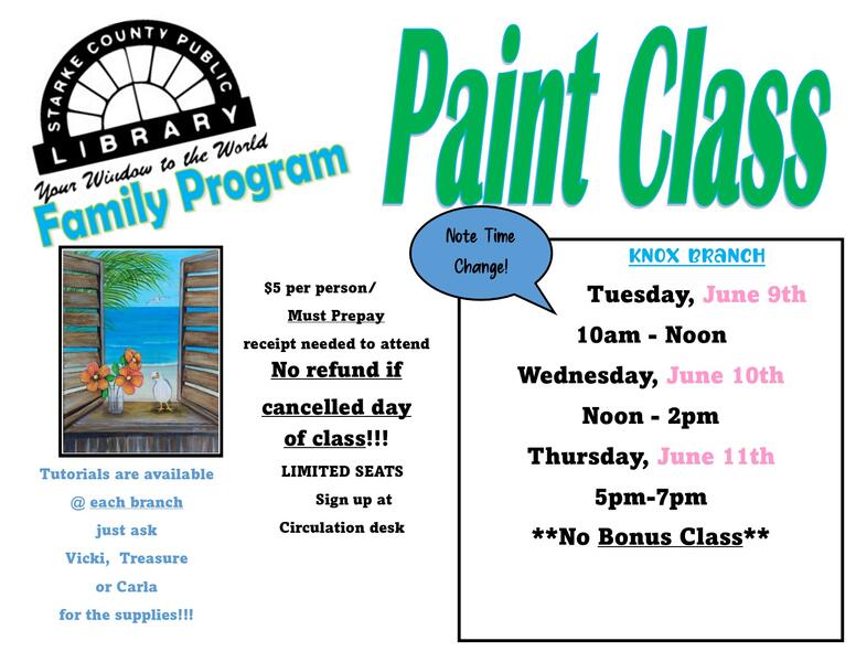 Paint Class Flyer