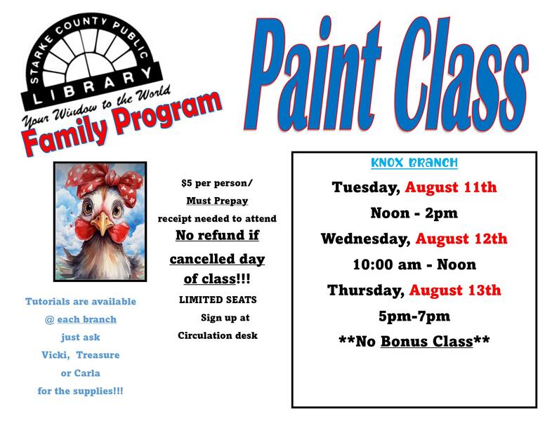 Paint Class Flyer