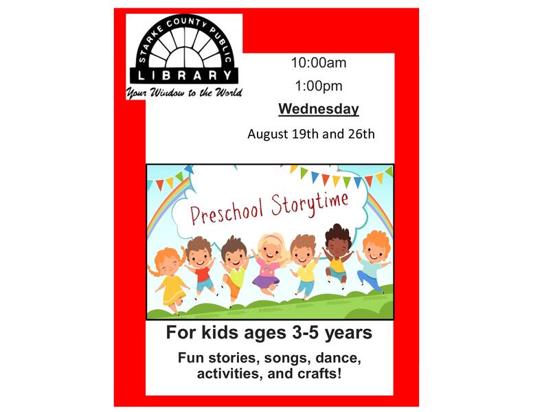 Preschool storytime Flyer