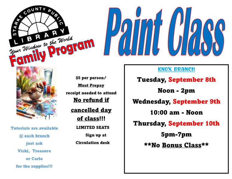 Paint Class Flyer
