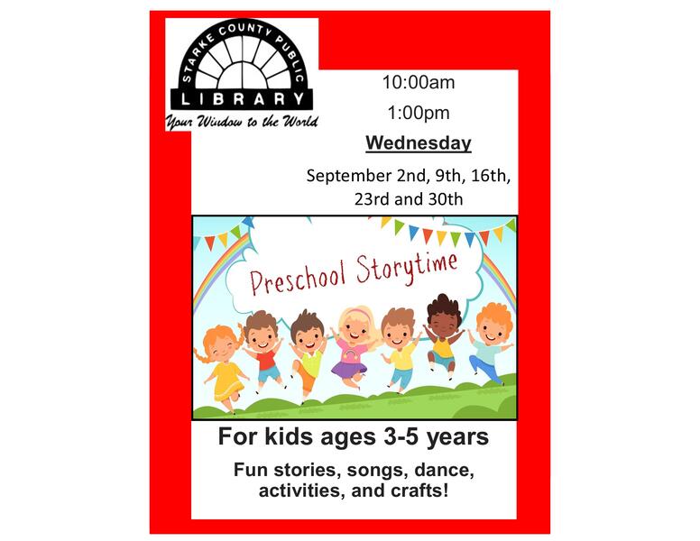 Preschool storytime Flyer