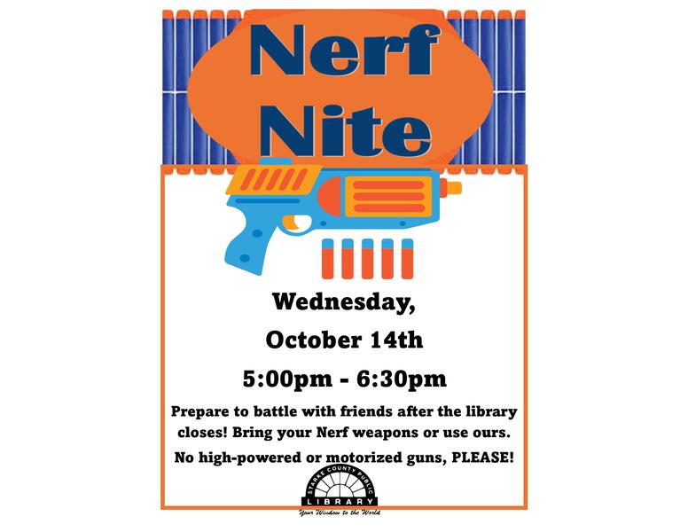 Nerf Wars After Hours flyer