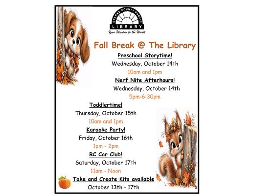Fall break activities!
