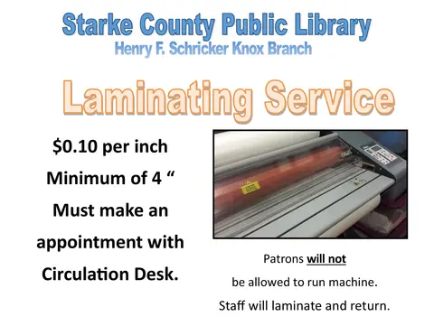 Laminating Service Flyer